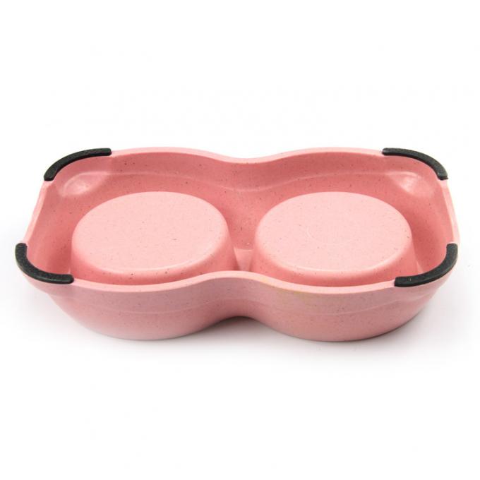 가장 좋은 가격으로 내구성 있는 두 배 대나무 휴대용 개&고양이 음식 그릇 2