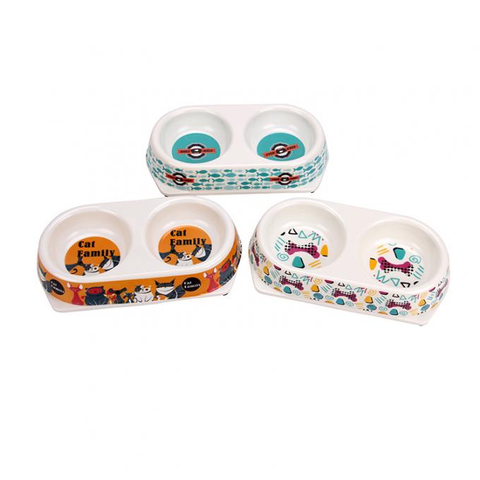 환경 친화적 인 자연 식물 樹脂 두 배 대나무 섬유 반려동물 그릇 1