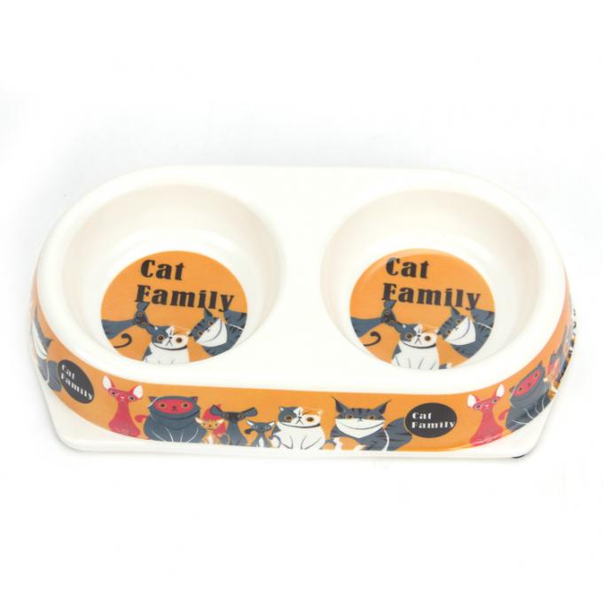 환경 친화적 인 대나무 섬유 애완 동물 먹이 그릇 / 애완 동물 두 배 먹이 그릇 3