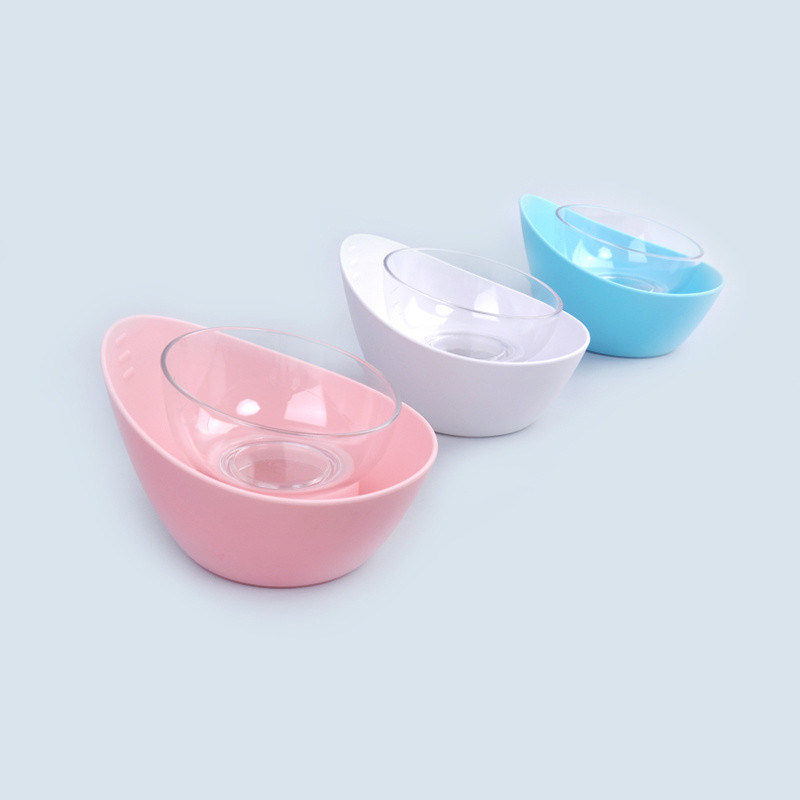 얇은 고양이 먹이 그릇과 넓은 고양이 접시 플러스 미끄러지지 않는 고양이 먹이 그릇