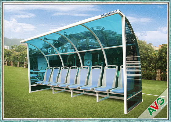 날씨에 견딜 수 있는 축구 경기장 장비 이동성 알루미늄 축구 코치 좌석