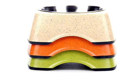 고품질의 대나무 및 스테인리스 스틸 순수 자연 애완 동물& 고양이& 개 먹이 그릇